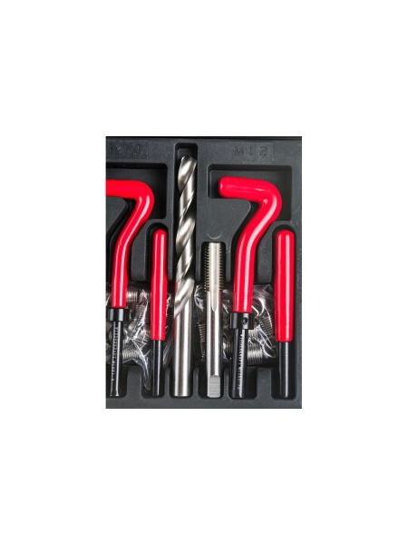 Набор для восстановления резьбы WIEDERKRAFT M5 - 12, 131 предмет WDK-ST0512