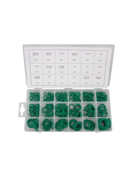 Набор уплотнительных колец резиновых, бензомаслостойких, термостойких для кондиционеров авто, 270шт WIEDERKRAFT WDK-214044