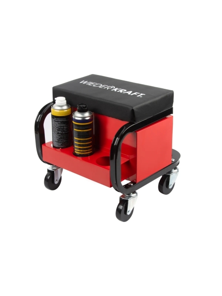 Ремонтный табурет на колесах с 3 ящиками WIEDERKRAFT г/п 110 кг WDK-86032