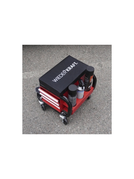 Ремонтный табурет на колесах с 3 ящиками WIEDERKRAFT г/п 110 кг WDK-86032
