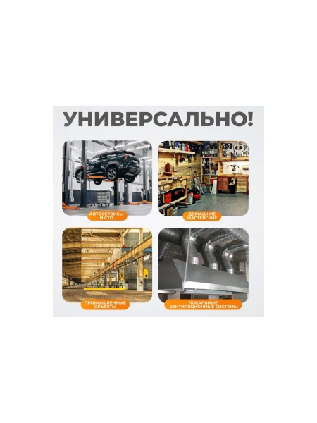 Вентилятор для вытяжки выхлопных газов WIEDERKRAFT 1900 м3/час, 0,75 кВт, 220В WDK-87619