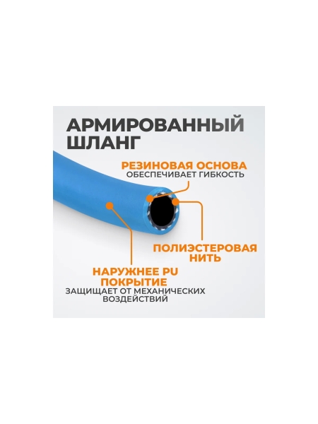 Катушка ручная с пневмошлангом и брс (8х12 мм; 30 м) WIEDERKRAFT WDK-65723