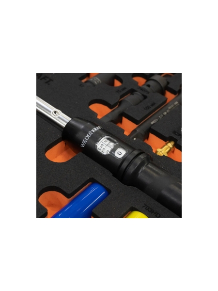 Набор пневматического и динамометрического инструмента WIEDERKRAFT в ложементе, 37 предметов WDK-3740S