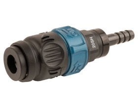 Композитное пневматическое быстроразъемное соединение WIEDERKRAFT с предохранителем, елочка 5/16 WDK-820SHS