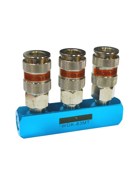 Разветвитель пневматический (1/4"; рапид EURO) WIEDERKRAFT WDK-83MT