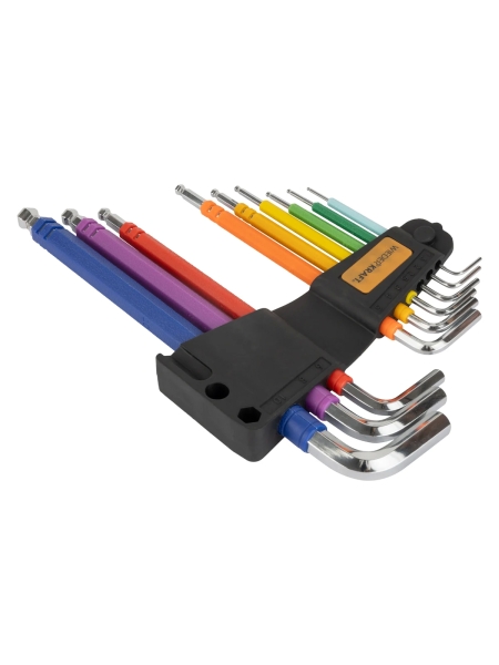 Набор шестигранных ключей WIEDERKRAFT с шаром экстра-длинные 1,5-10 мм, 9 шт, сталь S2 WDK-HL1510