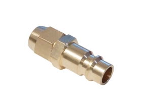 Штуцер быстроразьемного соединения WIEDERKRAFT под шланг с обжимной гайкой 5х8 мм; латунь WDK-20PPB