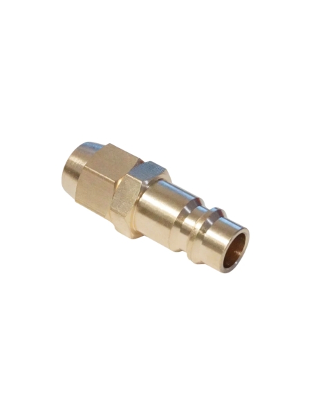 Штуцер быстроразьемного соединения WIEDERKRAFT под шланг с обжимной гайкой 5х8 мм; латунь WDK-20PPB