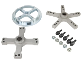 Комплект адаптеров универсальный фланцевый для колес грузовых а/м (5лучевой+4лучевой) WIEDERKRAFT WDK-AB4054