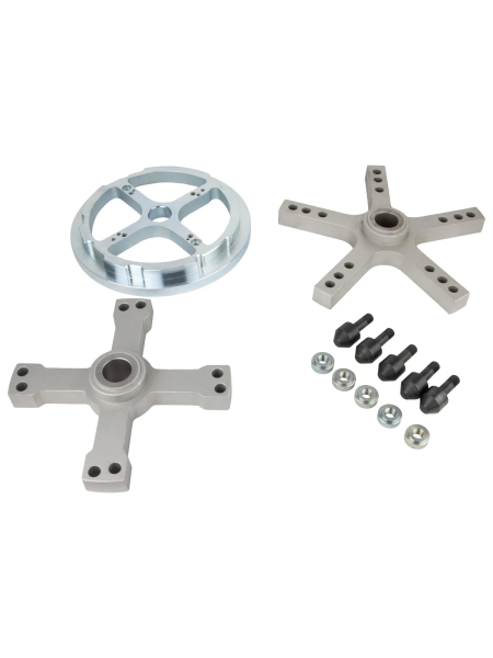 Комплект адаптеров универсальный фланцевый для колес грузовых а/м (5лучевой+4лучевой) WIEDERKRAFT WDK-AB4054