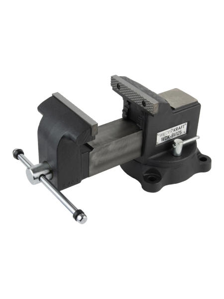 Профессиональные слесарные тиски WIEDERKRAFT поворотные, с наковальней, 125 мм WDK-BV125