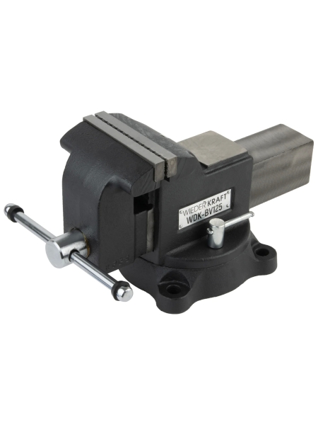 Профессиональные слесарные тиски WIEDERKRAFT поворотные, с наковальней, 125 мм WDK-BV125