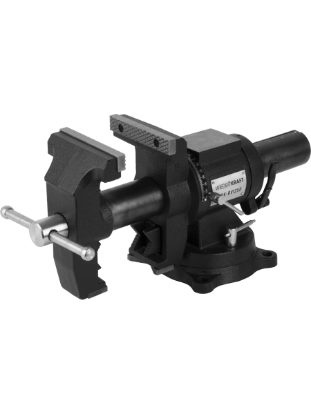 Профессиональные слесарные тиски WIEDERKRAFT 125 мм, регулировка в двух плоскостях 360 градусов WDK-BV125D