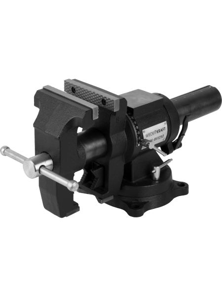 Профессиональные слесарные тиски WIEDERKRAFT 125 мм, регулировка в двух плоскостях 360 градусов WDK-BV125D