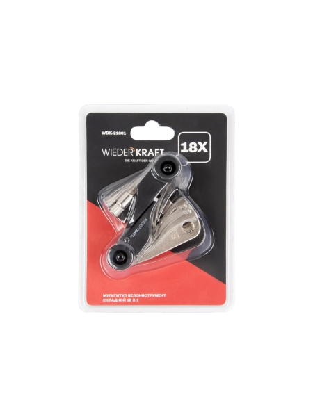 Велоинструмент складной мультитул WIEDERKRAFT 18 в 1 WDK-21801