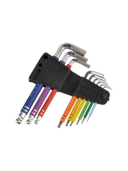 Набор шестигранных ключей с шаром WIEDERKRAFT 1,5-10 мм, 9 шт, сталь S2 WDK-HS1510