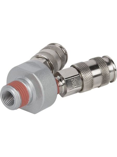 Разветвитель пневматический V-образный (1/4"; рапид EURO) WIEDERKRAFT WDK-82MV