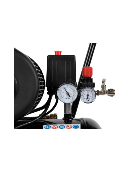 Масляный поршневой компрессор с прямым приводом WIEDERKRAFT 225 л/мин, 24л., WDK-90225