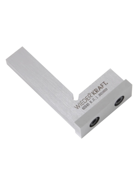 Поверочный угольник WIEDERKRAFT 90 градусов, 60x40x20x5 мм, класс 1 WDK-MR6040
