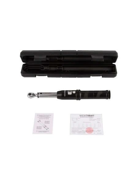 Динамометрический ключ WIEDERKRAFT 5-25 Нм, реверсивная трещотка с квадратом 1/4 WDK-NS05025