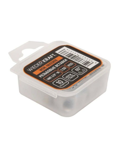 Набор вставок резьбовых WIEDERKRAFT UNC 3/8-16, 1,5d, 10 предметов WDK-INI03816