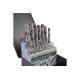 Набор сверл по металлу в металлическом кейсе (25 шт; 1-13 мм; шаг 0.5 мм; HSS-G) WIEDERKRAFT WDK-DG25