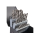 Набор сверл по металлу в металлическом кейсе (25 шт; 1-13 мм; шаг 0.5 мм; HSS-G) WIEDERKRAFT WDK-DG25
