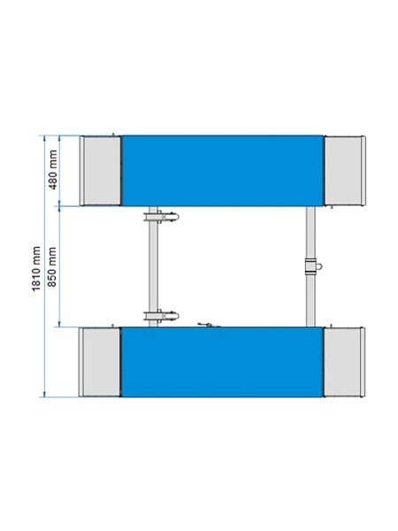 Ножничный подъемник WIEDERKRAFT 3.5 т, напольный, незаглубляемый, 110-1000 мм, 380 В WDK-505Z