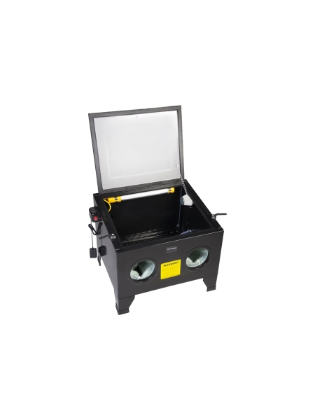 Пескоструйная камера WIEDERKRAFT 90 л, в комплекте, с электрокорундом WDK-KR6 20 кг WDK-82090K