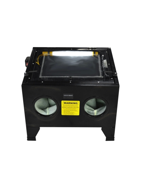 Пескоструйная камера WIEDERKRAFT 90 л, в комплекте, с электрокорундом WDK-KR6 20 кг WDK-82090K