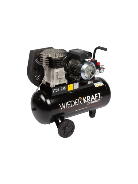 Двухцилиндровый ременной компрессор WIEDERKRAFT 50л 320л/мин WDK-90532