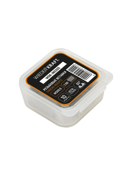 Резьбовые вставки WIEDERKRAFT M3x0,5, 1,5d, 10 предметов WDK-IN0305