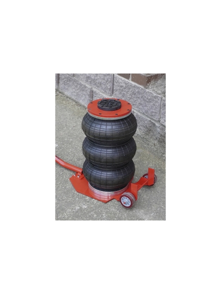 Пневматический подкатной домкрат WIEDERKRAFT г/п 3 т, 135-435 мм, с удлинённой рукоятью, WDK-81813B