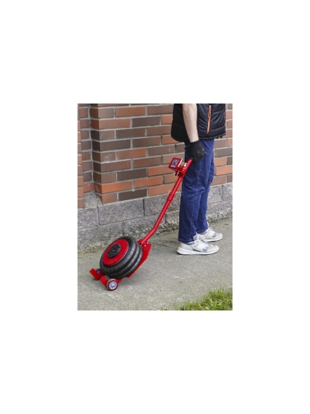 Пневматический подкатной домкрат WIEDERKRAFT г/п 3 т, 135-435 мм, с удлинённой рукоятью, WDK-81813B