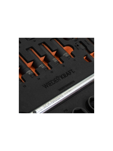 Набор пневматического и динамометрического инструмента WIEDERKRAFT в ложементе, 38 предметов WDK-3740X