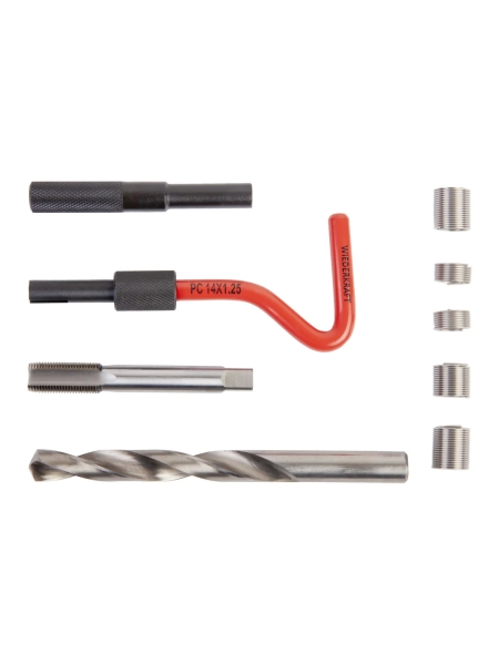 Набор для восстановления резьбы WIEDERKRAFT М14 M14x1.25 16 предметов WDK-ST1412