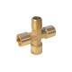 Фитинг X - образный WIEDERKRAFT резьба 1/4 PT, F-F-F-M (внутренний/внешний), латунь WDK-23FMB