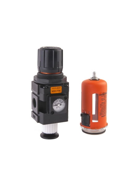Фильтр-масло/влагоотделитель с регулятором и манометром WIEDERKRAFT WDK-7730
