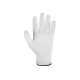 Белые лёгкие бесшовные защитные перчатки эргономичной формы из нейлона WIEDERKRAFT WDK-PU01W / XXL