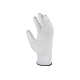 Белые лёгкие бесшовные защитные перчатки эргономичной формы из нейлона WIEDERKRAFT WDK-PU01W / XXL