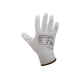 Белые лёгкие бесшовные защитные перчатки эргономичной формы из нейлона WIEDERKRAFT WDK-PU01W / XXL