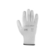 Белые лёгкие бесшовные защитные перчатки эргономичной формы из нейлона WIEDERKRAFT WDK-PU01W / XXL