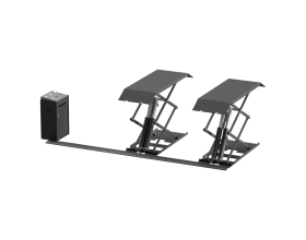 Ножничный подъемник WIEDERKRAFT 3.5 т, напольный, незаглубляемый, 110-1920 мм, 380 В WDK-505