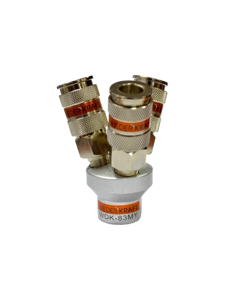 Разветвитель пневматический V-образный тройной (1/4"; рапид EURO) WIEDERKRAFT WDK-83MY