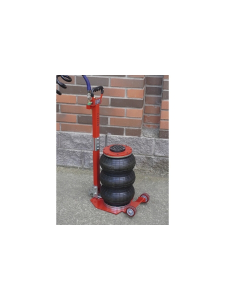 Домкрат пневматический подкатной 3т, WIEDERKRAFT 135-435 мм с регулировкой угла наклона рукояти, WDK-81813