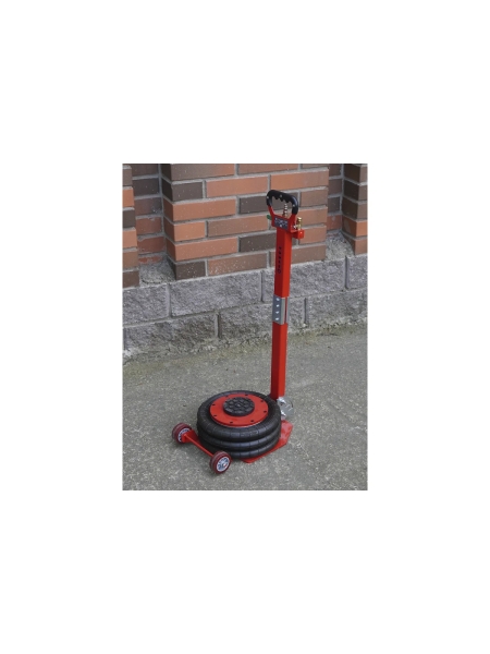 Домкрат пневматический подкатной 3т, WIEDERKRAFT 135-435 мм с регулировкой угла наклона рукояти, WDK-81813