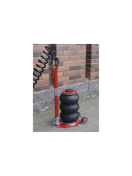 Домкрат пневматический подкатной 3т, WIEDERKRAFT 135-435 мм с регулировкой угла наклона рукояти, WDK-81813