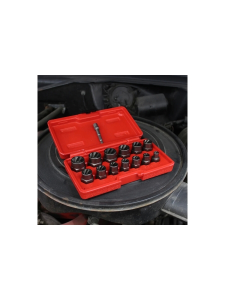 Экстракторы WIEDERKRAFT для болтов и гаек с адаптером, набор 8-19 мм WDK-65482