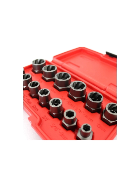 Экстракторы WIEDERKRAFT для болтов и гаек с адаптером, набор 8-19 мм WDK-65482