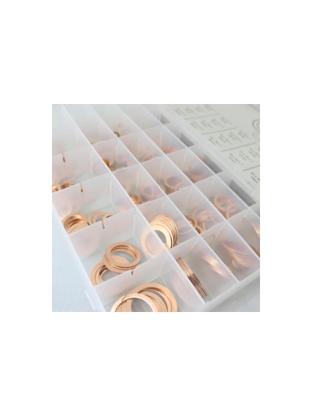 Набор медных шайб 580 шт WIEDERKRAFT WDK-214069